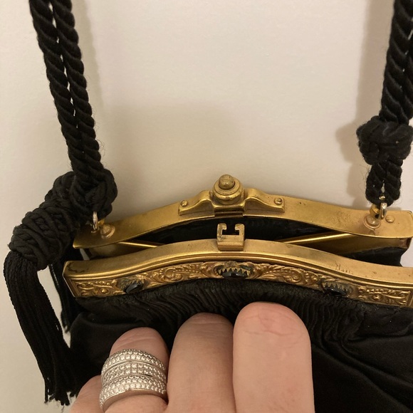 Antique brass evening purse - Picture 6 of 9